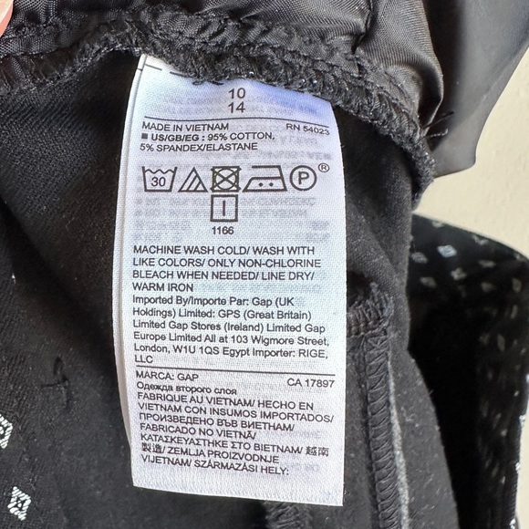 GAP Signature Skinny Ankle Pants, Black and White Diamond Print Pants, Size 10 - Picture 13 of 16